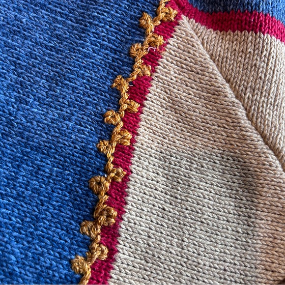 Vintage 90’s LizSport Mock Neck Southwestern Tribal Long Sweater. Bold. Western - Picture 12 of 16